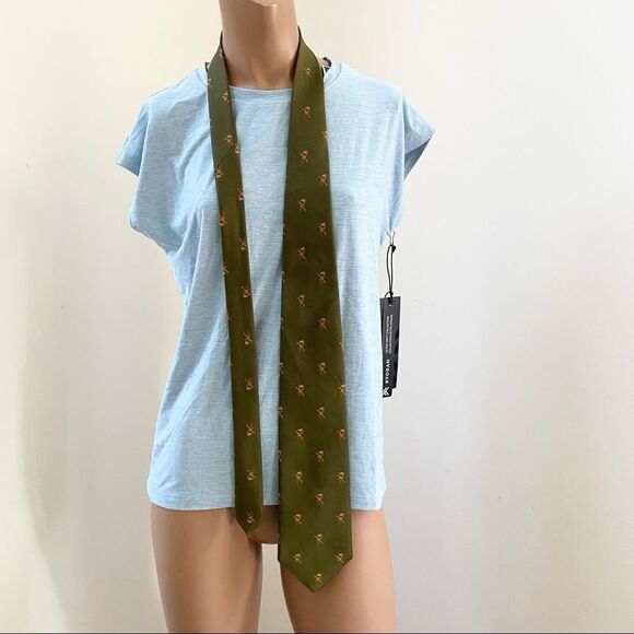 Brooks Brothers Olivegreen silk golf print tie